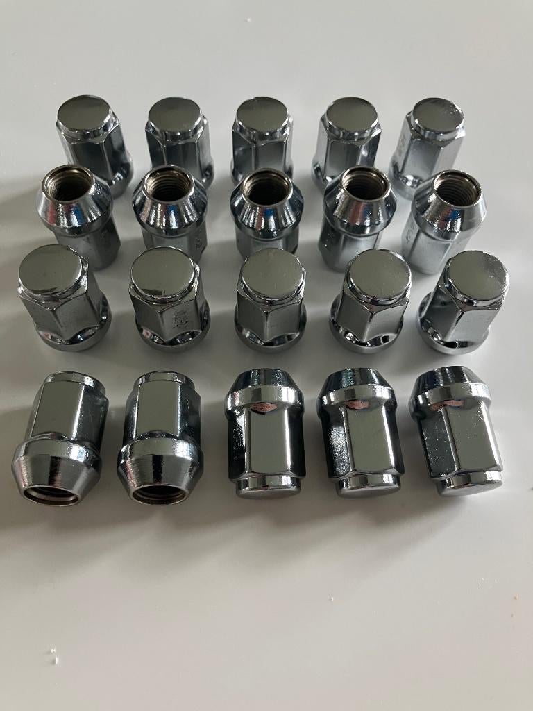 Dichte wielmoeren verchroomd 1/2 UNFx34 SW19, Auto diversen, Auto-accessoires, Nieuw, Ophalen of Verzenden