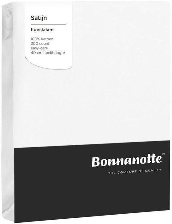 Nieuw Bonnanotte satijn hoeslaken 300 count, hoek 40 cm, Katoen, Nieuw, Overige merken, Ademend