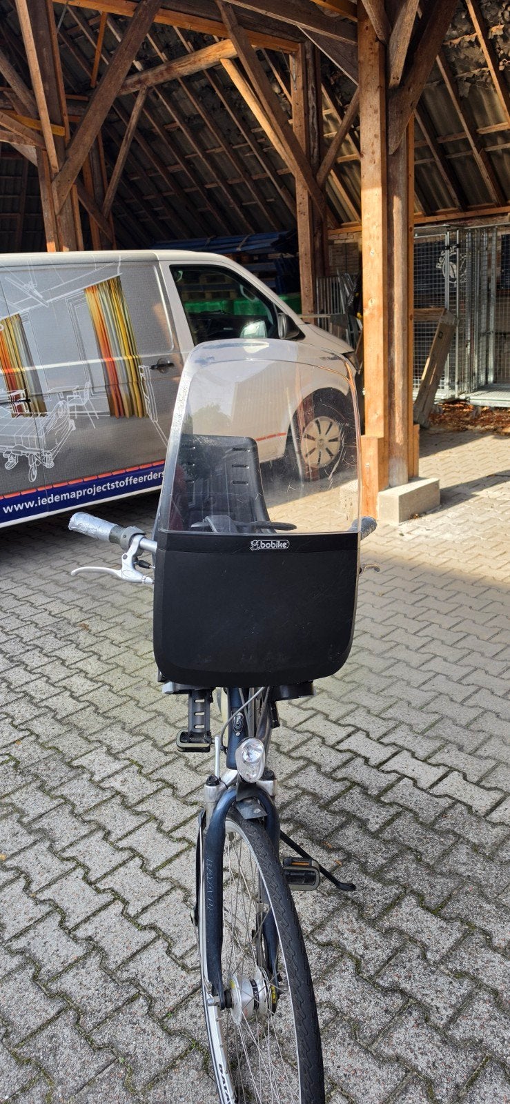 Bobike voorzitje met windscherm, Fietsen en Brommers, Ophalen, Gebruikt, Bobike, Voorzitje