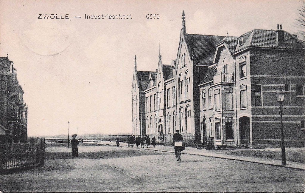 Zwolle - Industrieschool (Nauta 6339), Ophalen of Verzenden, Voor 1920, Gelopen, Overijssel