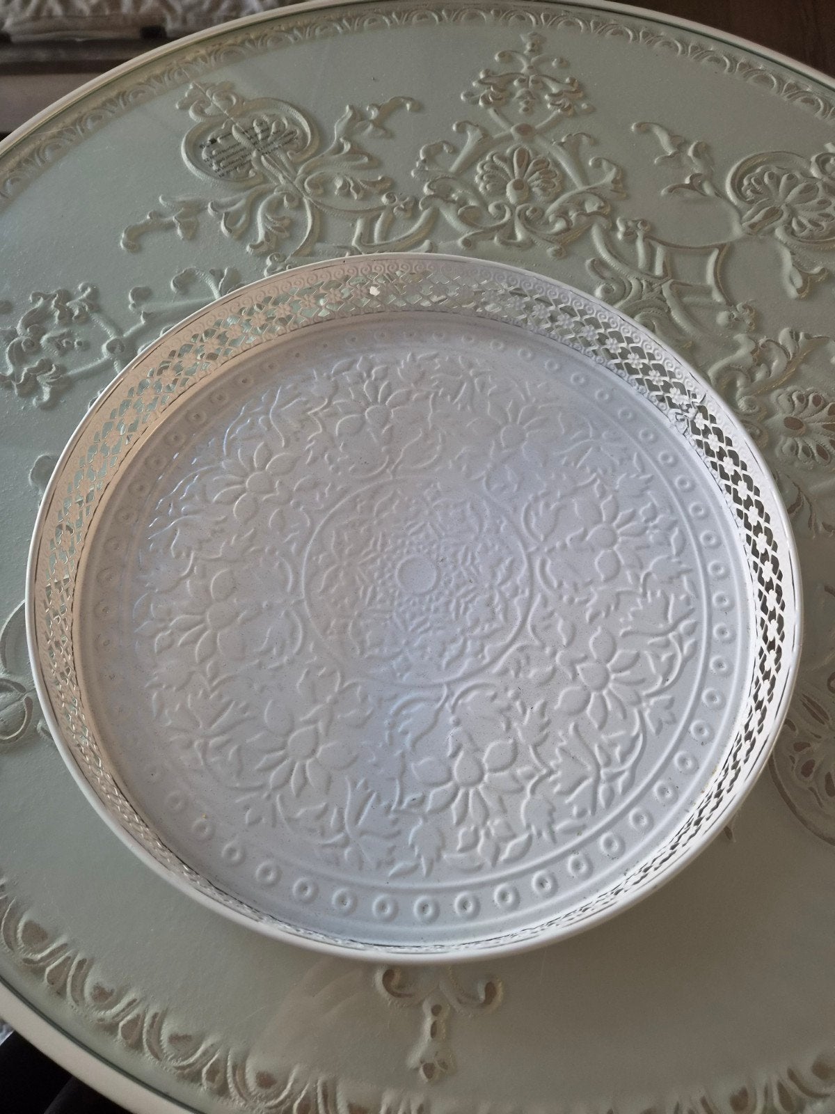 Nieuw rond dienblad met decoratief patroon, Ophalen, Rond, Nieuw, Dienblad