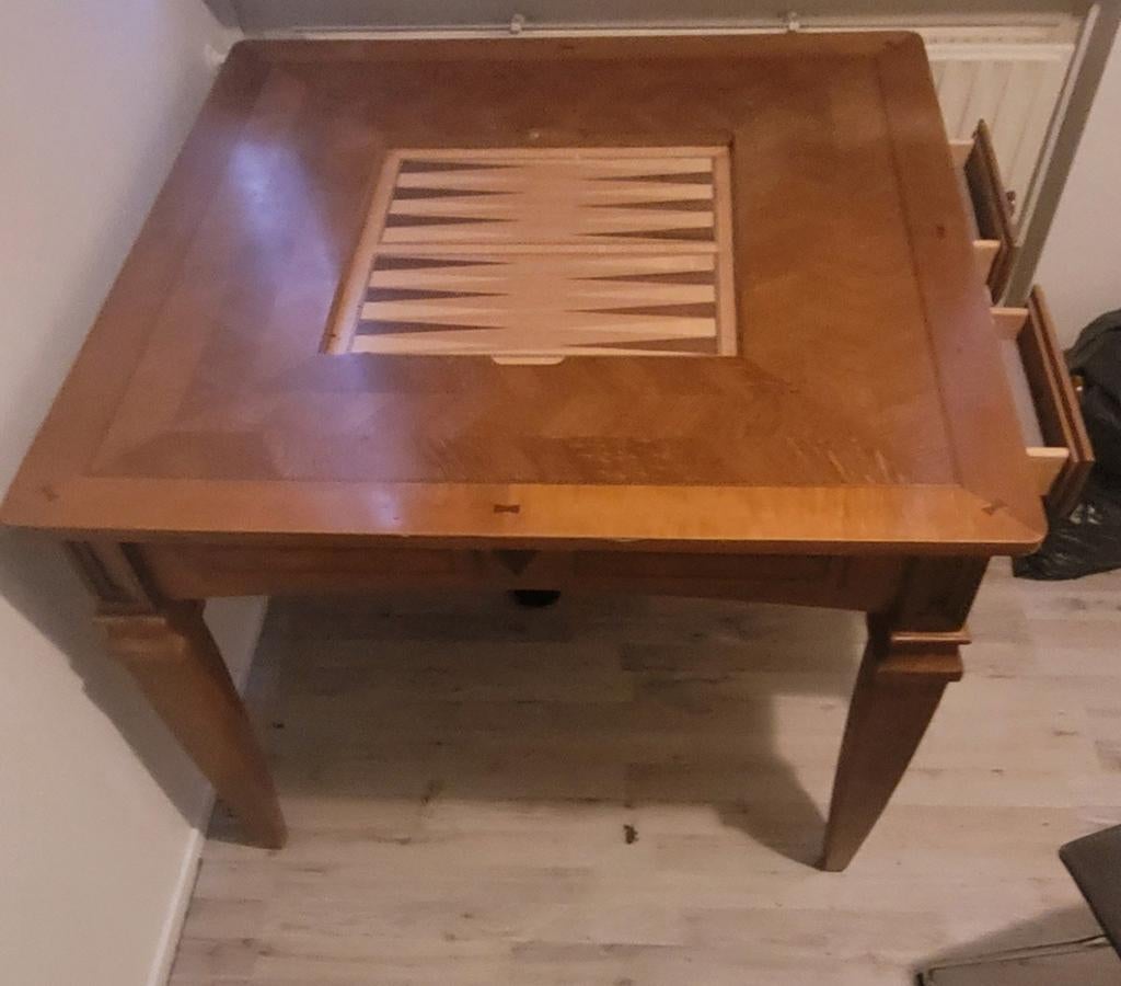 Houten Backgammon/Triktrak tafel(150cm x 150cm),, Ophalen