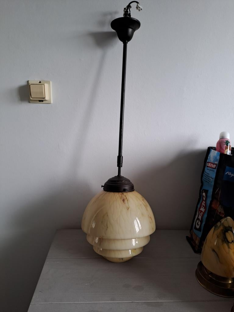 art deco hanglamp, Ophalen of Verzenden