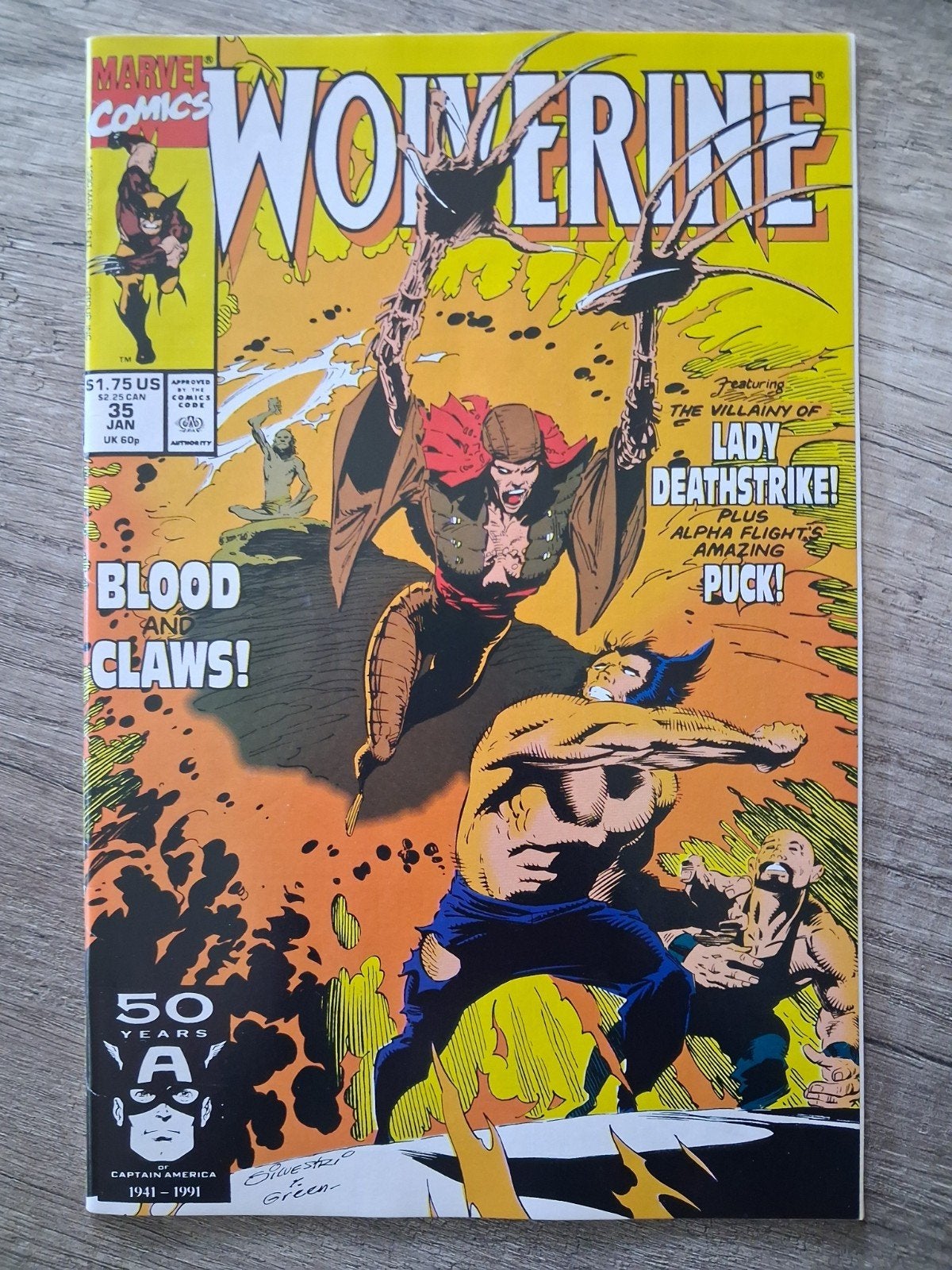 Wolverine Marvel Comics #35 - Blood and Claws!, Ophalen of Verzenden, Zo goed als nieuw, Silvestri, Green, Amerika
