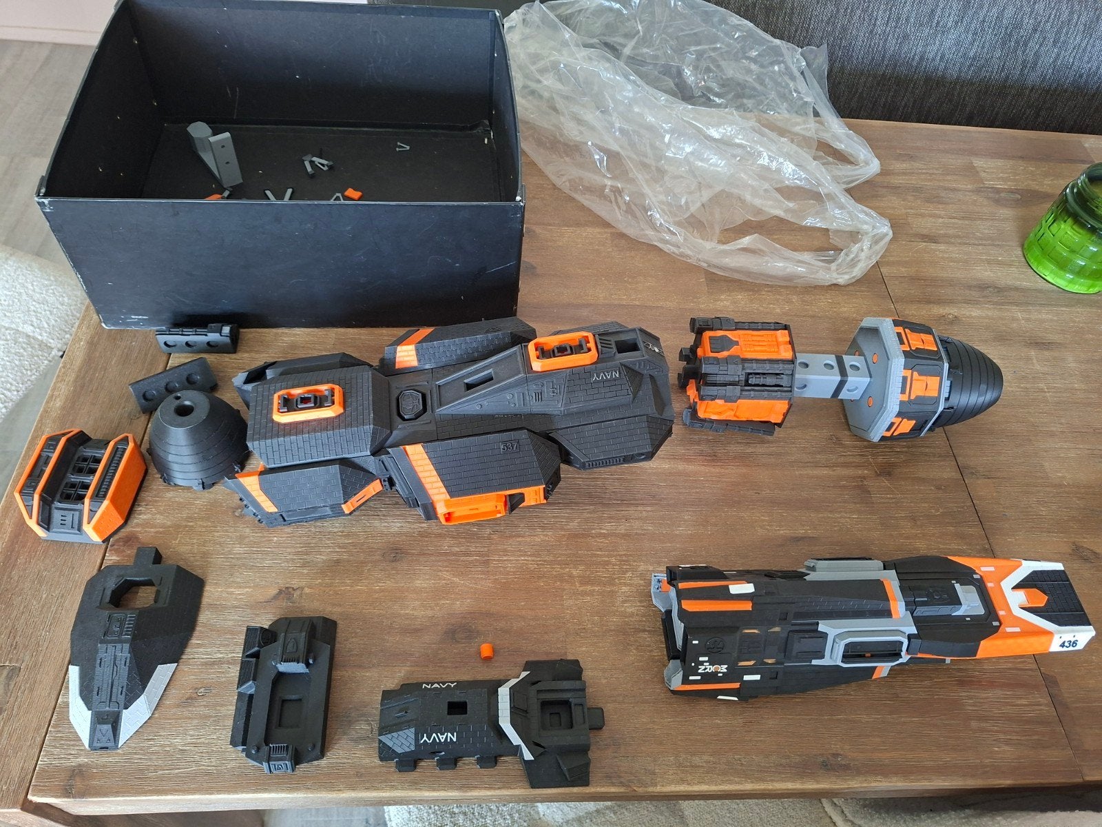 3D-geprint MCRN Ruimteschip Model uit The Expanse, Ophalen of Verzenden, Nieuw, Groter dan 1:32