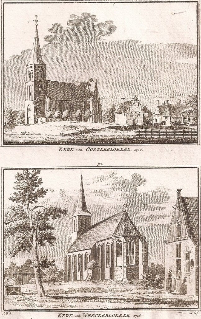 Kerk van Oosterblokker. 1726 en Kerk van Westerblokker. 1726
