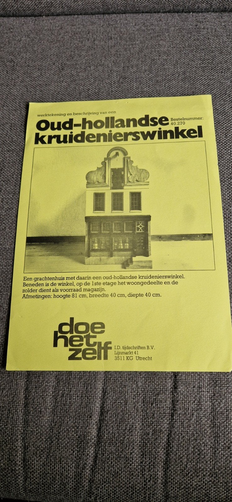 Werktekening Oud-Hollandse Kruidenierswinkel, Hobby en Vrije tijd, Modelbouw | Overige, Nieuw, Ophalen