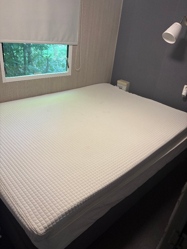 Boxspring 140 met IKEA NÄSTABERG Cool/Warm Topper!, Ophalen, Gebruikt, Tweepersoons, 140 cm