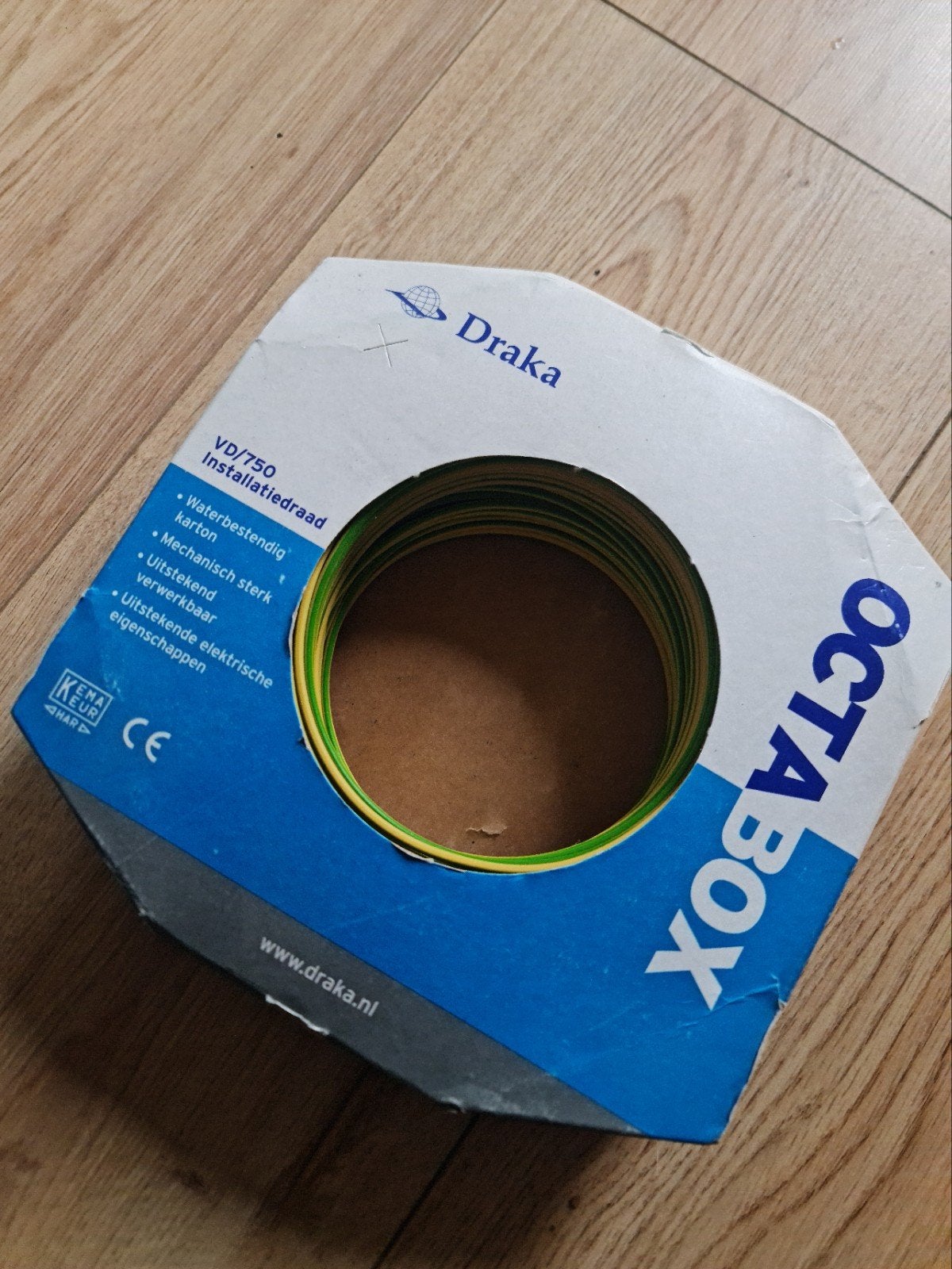 Draka Installatiedraad 2.5mm² - Bruin en Geel/Groen (100m), Ophalen, Nieuw, Draka, Kabel of Snoer