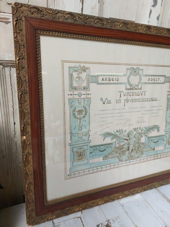 Historisch diploma of certificaat, Ophalen of Verzenden
