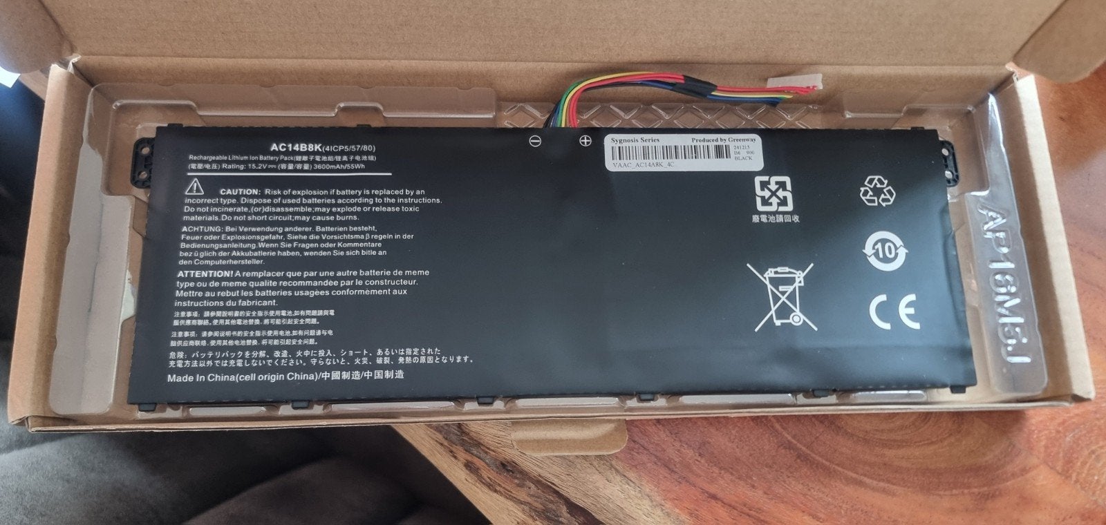 Nieuwe accu voor Acer Spin 5 SP513-51 laptop (AC14A8K), Ophalen of Verzenden, Nieuw, Acer