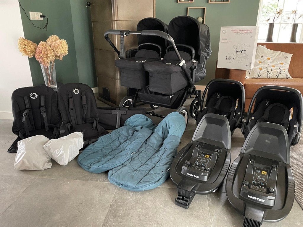 bugaboo donkey 5 (dec. 2024) twin compleet met alles erbij!, Kinderen en Baby's, Ophalen, Bugaboo, Zo goed als nieuw, Combiwagen