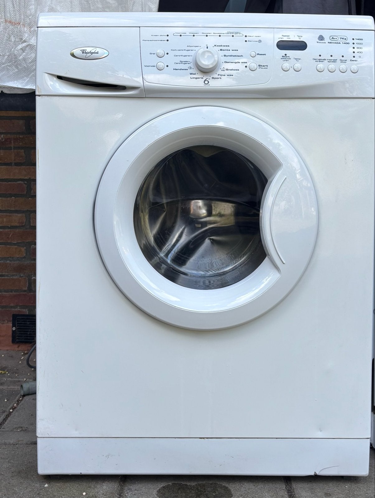 Whirlpool wasmachine - Werkt heel goed, Witgoed en Apparatuur, Ophalen, Gebruikt, Voorlader, 85 tot 90 cm