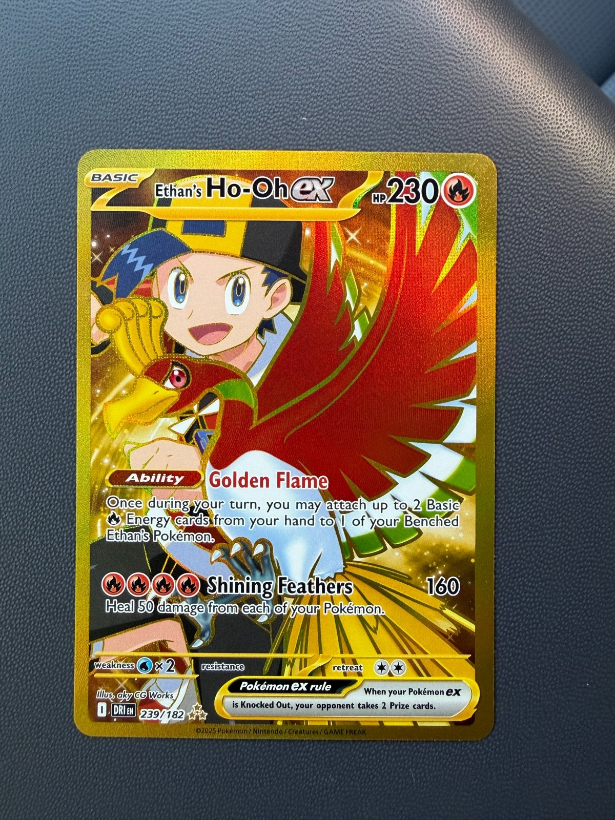 Pokémon Kaart: Ethan's Ho-Oh ex 239/182 - Destined Rivals, Ophalen of Verzenden, Nieuw, Losse kaart, Foil