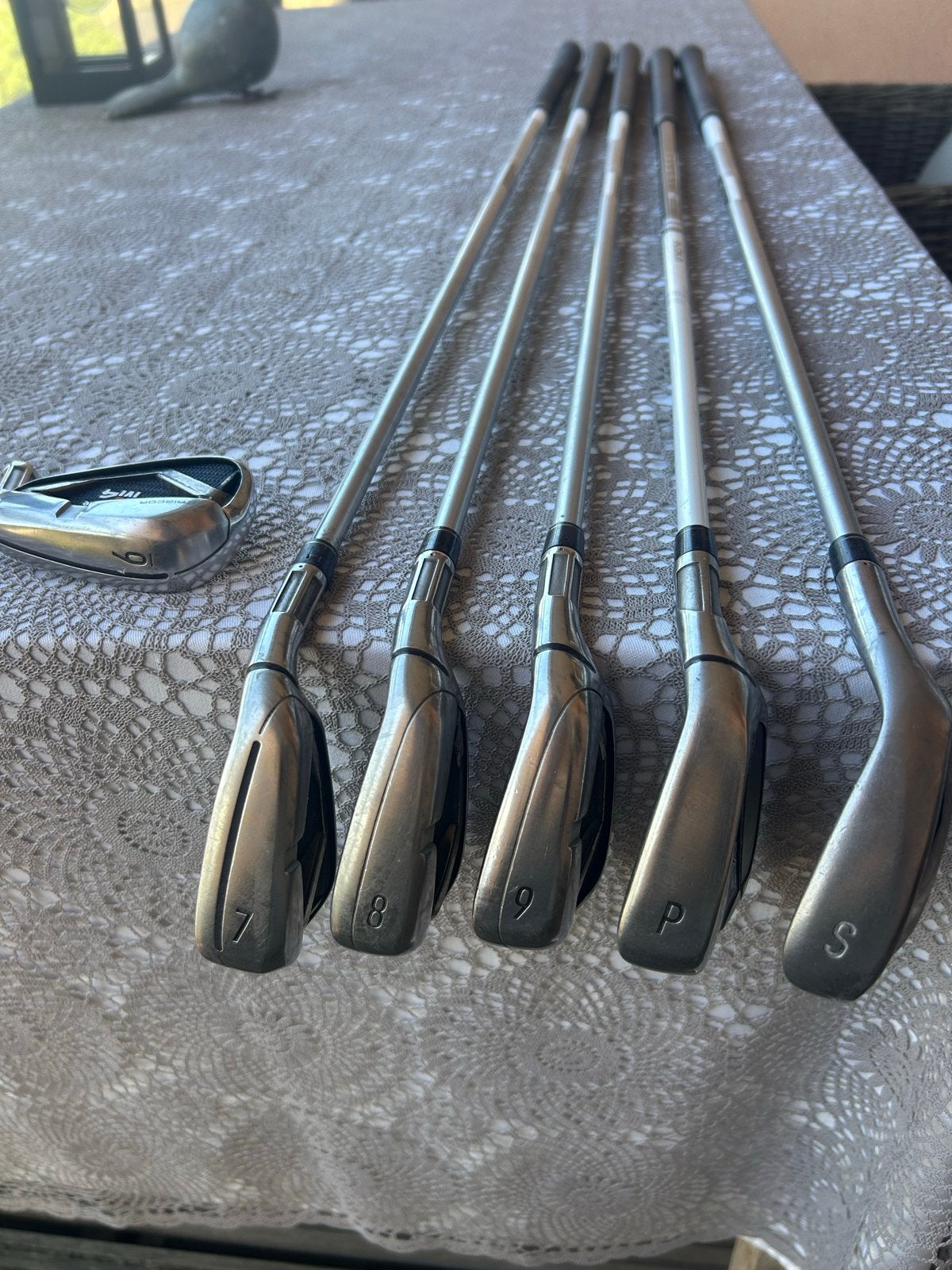 TaylorMade M4 Golfclubs (7, 8, 9, P, S) + kop 6- Gebruikt, Ophalen of Verzenden, Gebruikt, Club