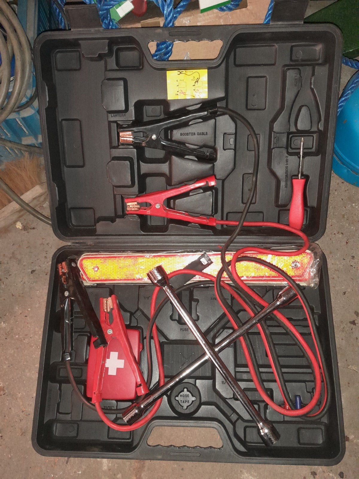 Auto Noodset: Startkabels, Gevarendriehoek, Kruissleutel, Ophalen of Verzenden, Nieuw