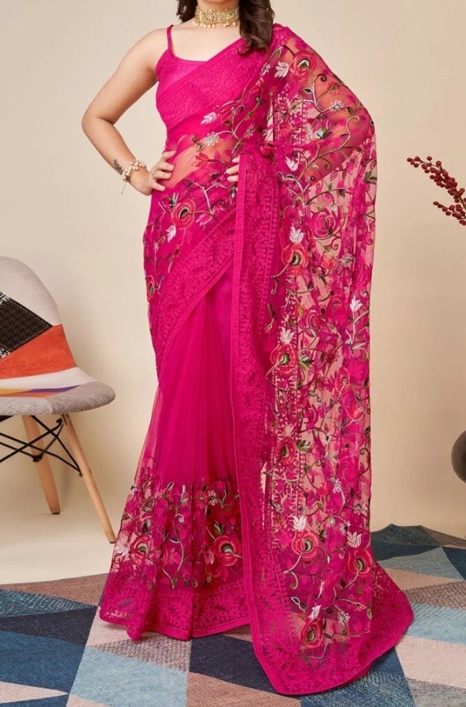 Sari/saree, Kleding | Dames, Gelegenheidskleding, Nieuw, Overige typen, Maat 38/40 (M), Roze, Ophalen of Verzenden