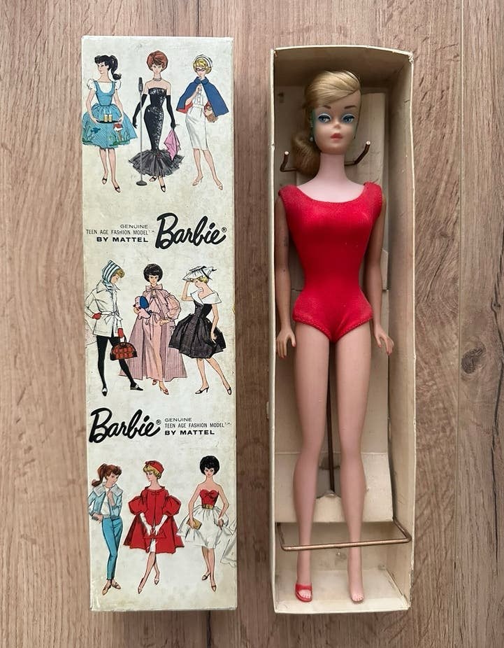 Barbie 1962, stock 850, ash blond, ponytail, Verzamelen, Ophalen of Verzenden, Gebruikt, Pop