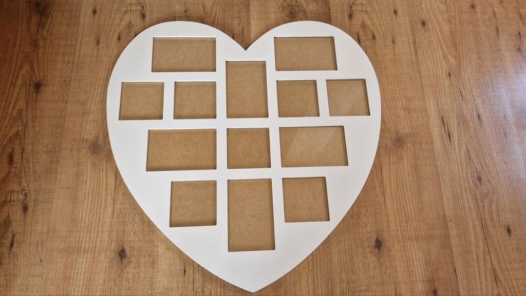 Fotolijst hart 60x60, Huis en Inrichting, Woonaccessoires | Lijsten, Ophalen of Verzenden, Hout, 50 tot 75 cm, 50 tot 75 cm