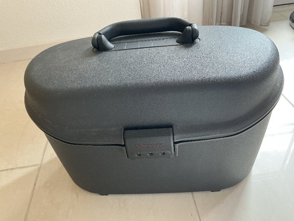 Samsonite vintage beauty case, Ophalen, Zo goed als nieuw, Blauw, Met slot