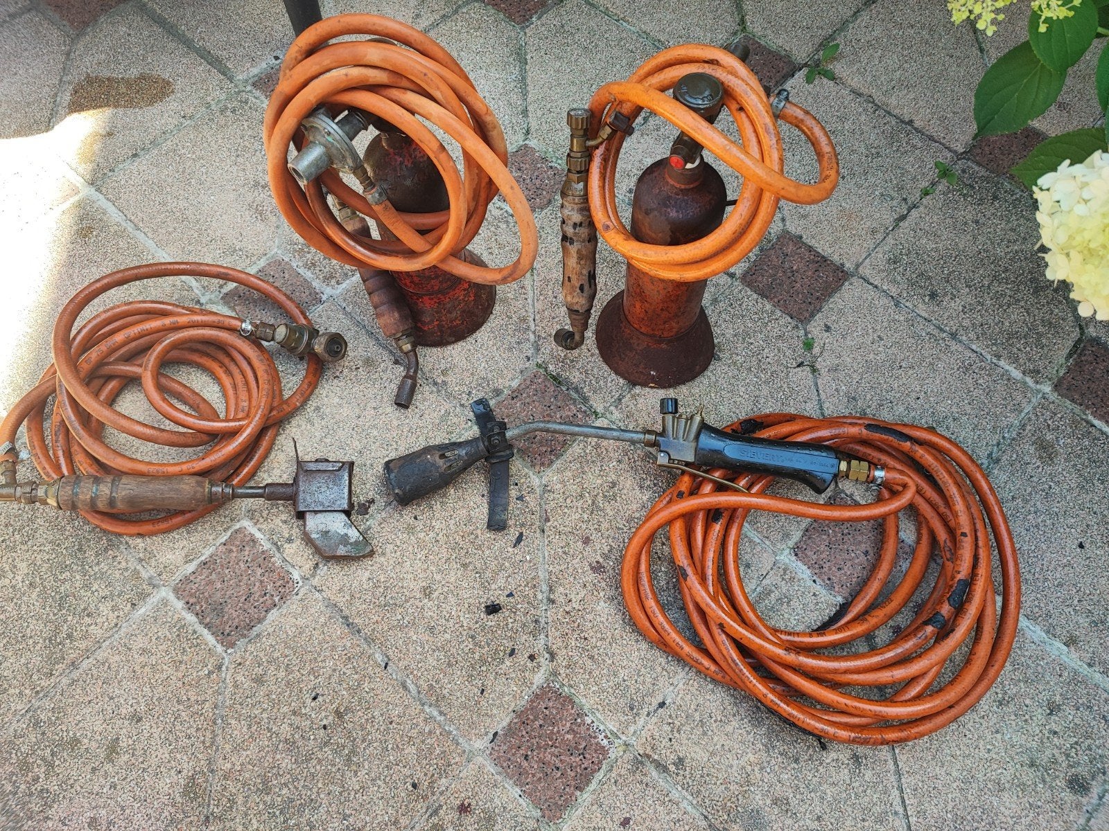 Versnijbrander met gasfles en toebehoren, Ophalen of Verzenden, Gebruikt, Minder dan 150 ampère, Overige typen