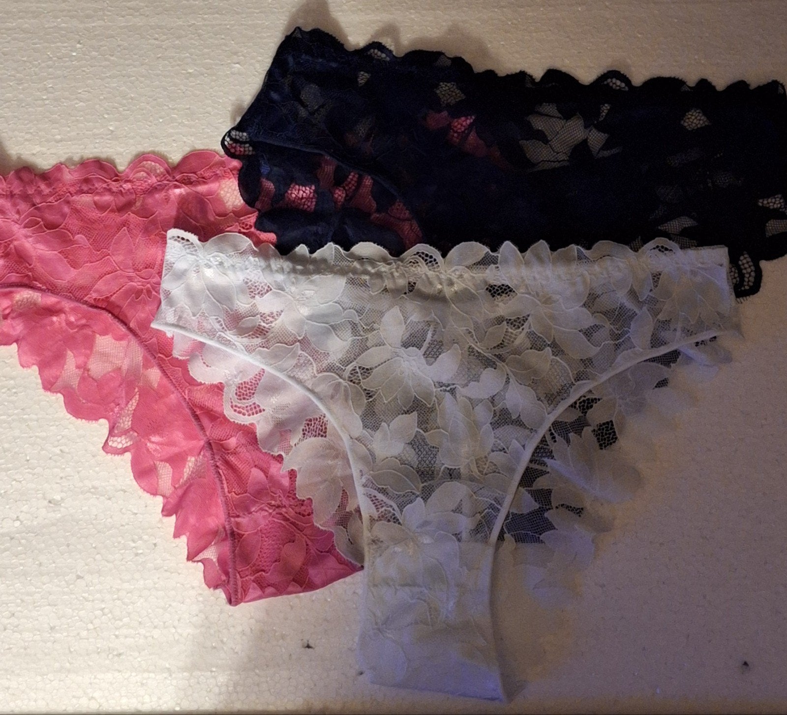 Sexy nieuwe doorzichtige slipjes maat L-XL, Verzenden, Roze, Slip
