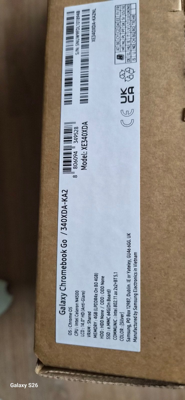 galaxy chromebook Go XE340XDA Nieuw in doos, 14 inch, 4 GB of minder, Nieuw, Ophalen of Verzenden