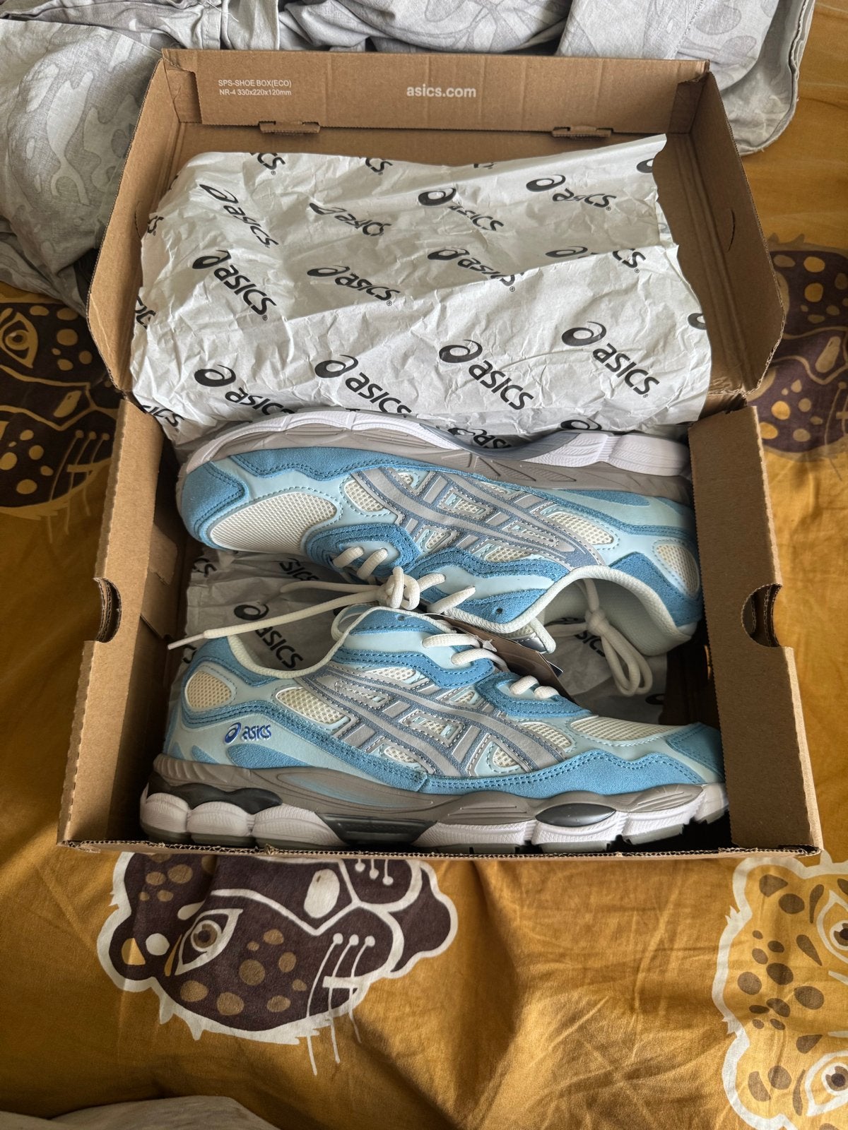 Nieuwe Asics Gel-Kayano 14 - Lichtblauw/Wit, Ophalen of Verzenden, Nieuw, Blauw, Sneakers of Gympen