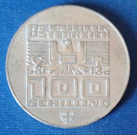 Oostenrijk 100 shilling 1976 Km 2927, Postzegels en Munten, Munten | Europa | Niet-Euromunten, Losse munt, Oostenrijk, Zilver