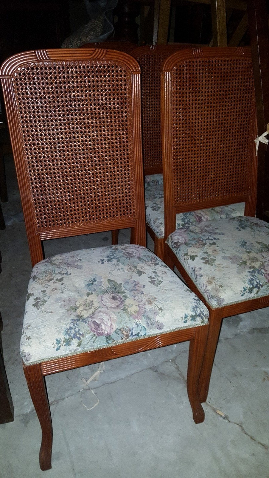 4 Kersenhout eetkamers stoelen, Ophalen, Gebruikt, Bruin