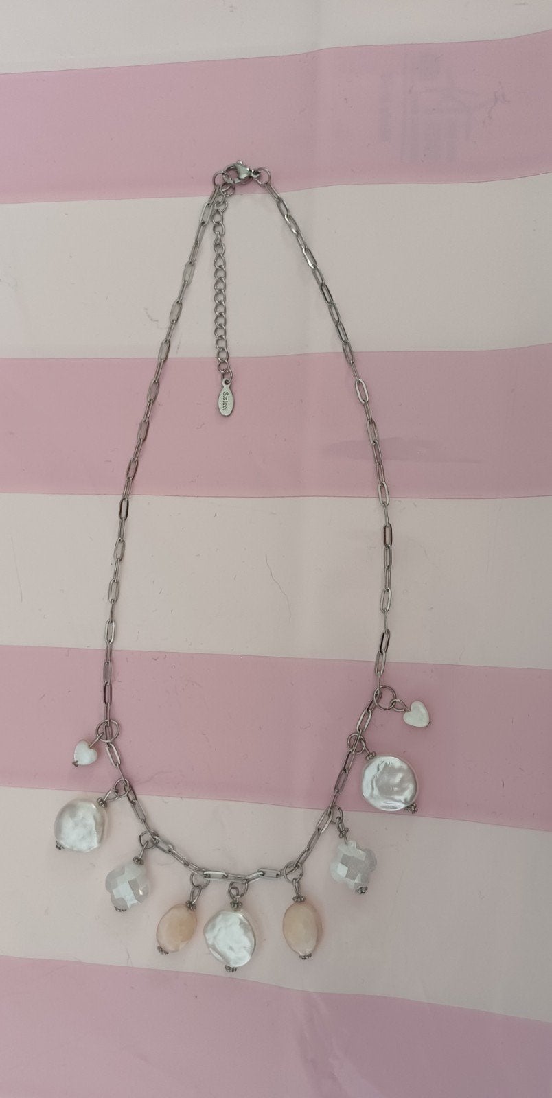 Stainless steel ketting, Sieraden, Tassen en Uiterlijk, Kettingen, Ophalen of Verzenden, Zilver, Overige materialen