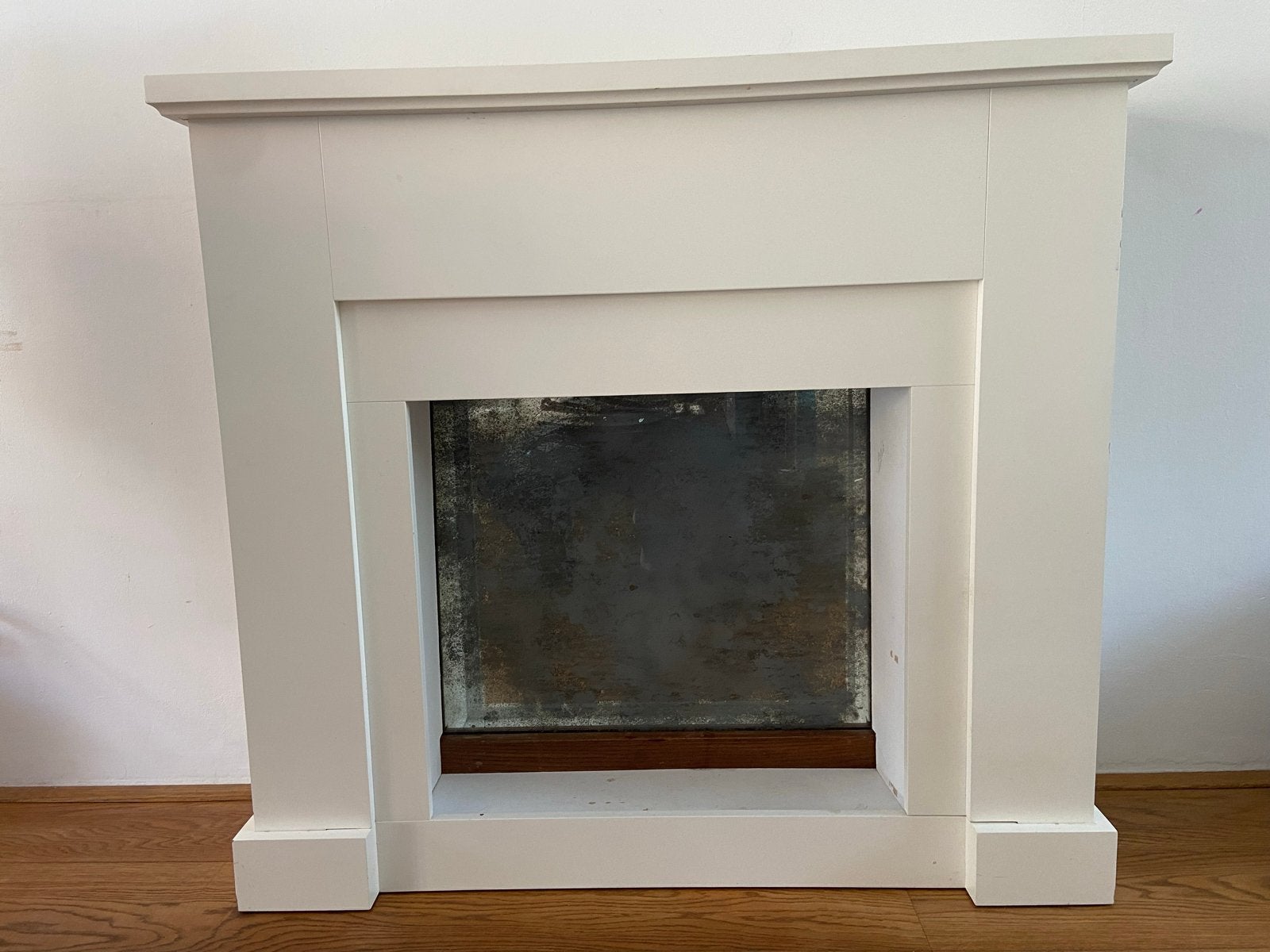 Decoratieve schouw met DIY spiegel - W100 H90,5 D28, Ophalen, Rechthoekig, 100 tot 150 cm, Minder dan 100 cm