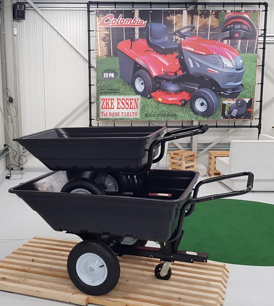 Aanhangwagens/Kruiwagen, kantelbare bak, voor zitmaaier/quad, Tuin en Terras, Zitmaaiers, Ophalen, Nieuw