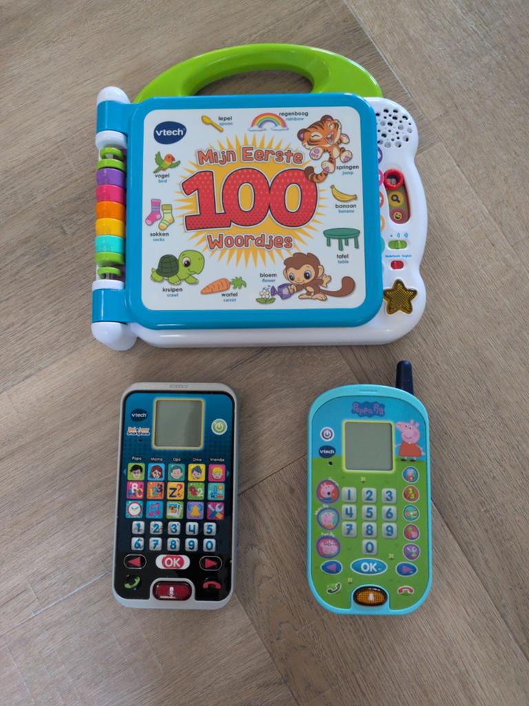 VTech Speelgoedset: Mijn Eerste 100 Woordjes & Telefoons, Ophalen, Gebruikt, Overige typen, Met licht