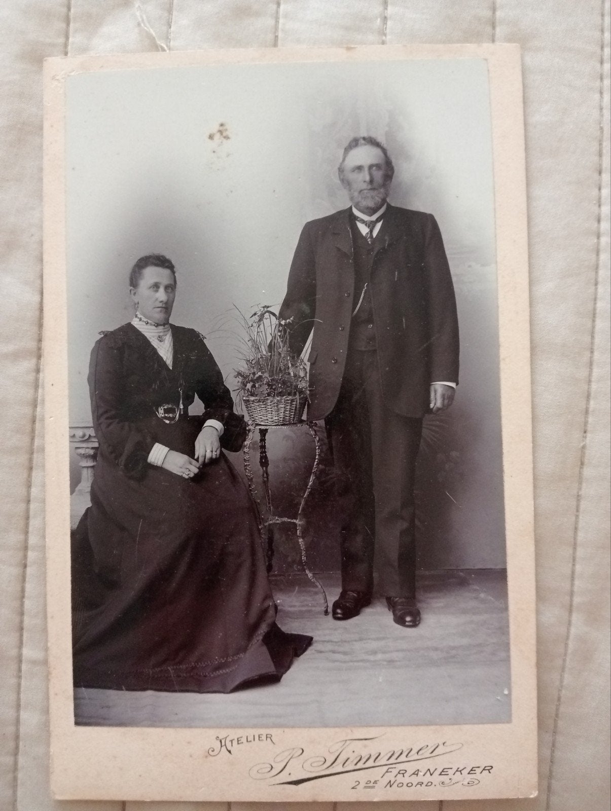 P.Timmer Franeker kabinetkaart foto circa 1900, Ophalen of Verzenden, Voor 1940, Gebruikt