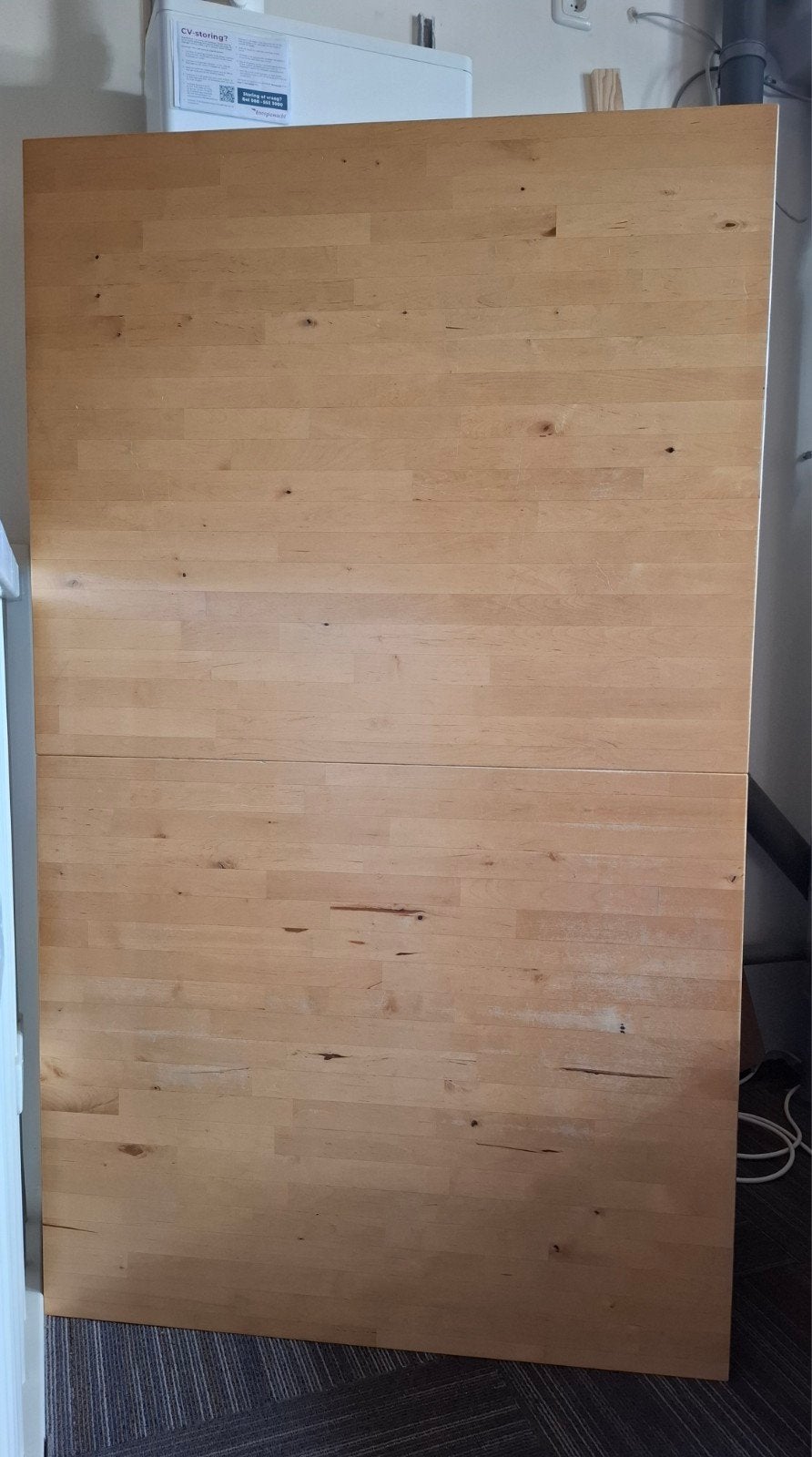 Uitschuifbare eettafel van licht hout, Huis en Inrichting, Tafels | Eettafels, Ophalen, Gebruikt, Modern, functioneel, 50 tot 100 cm