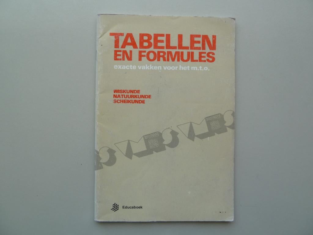 Tabellen en Formules, Boeken, Studieboeken en Cursussen, Ophalen of Verzenden, Beta, Gelezen, MBO