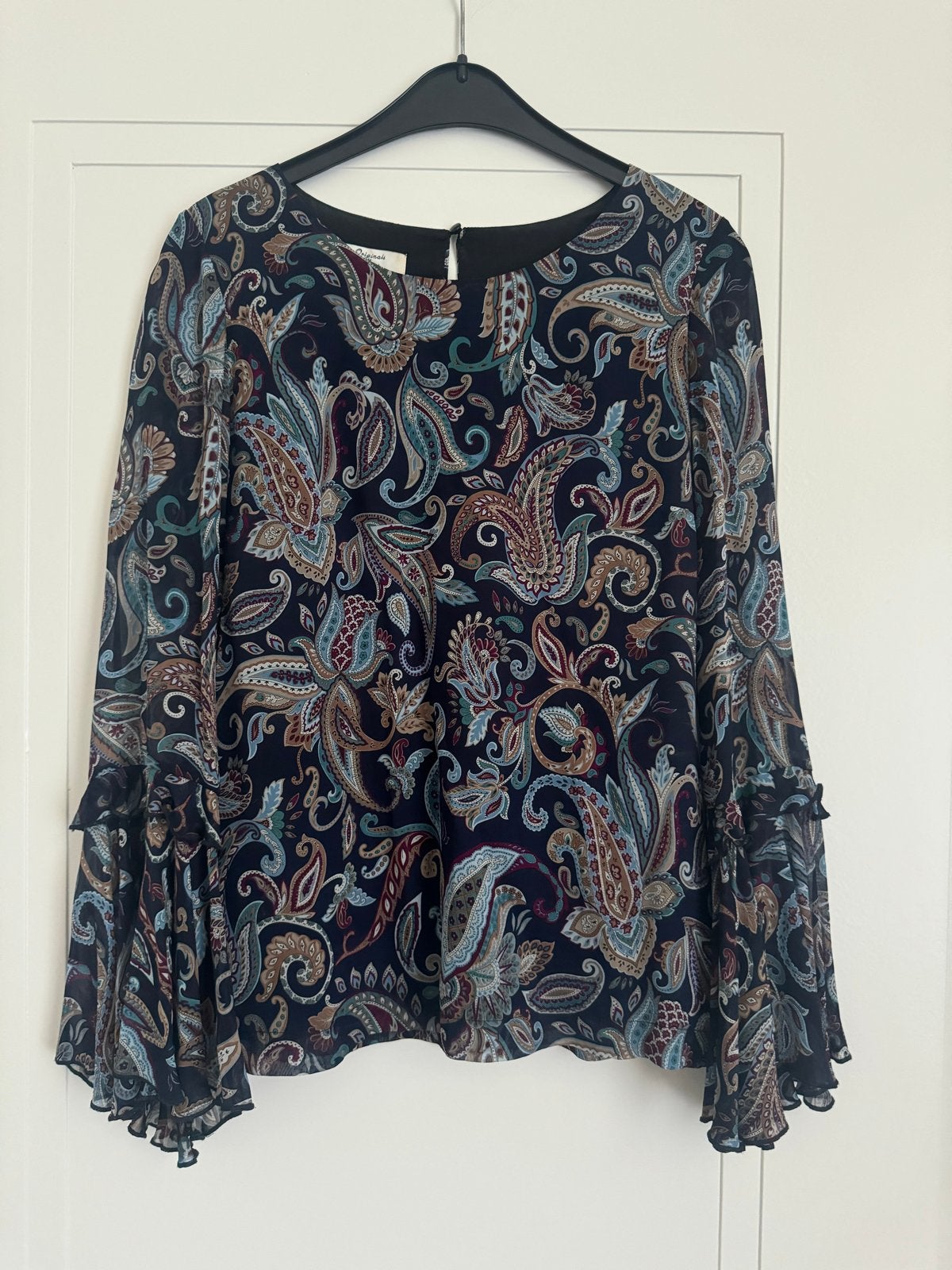 Scapa blouse met uitlopende mouwen - 38/M, Kleding | Dames, Ophalen of Verzenden, Zo goed als nieuw, Maat 38/40 (M), Meerkleurig