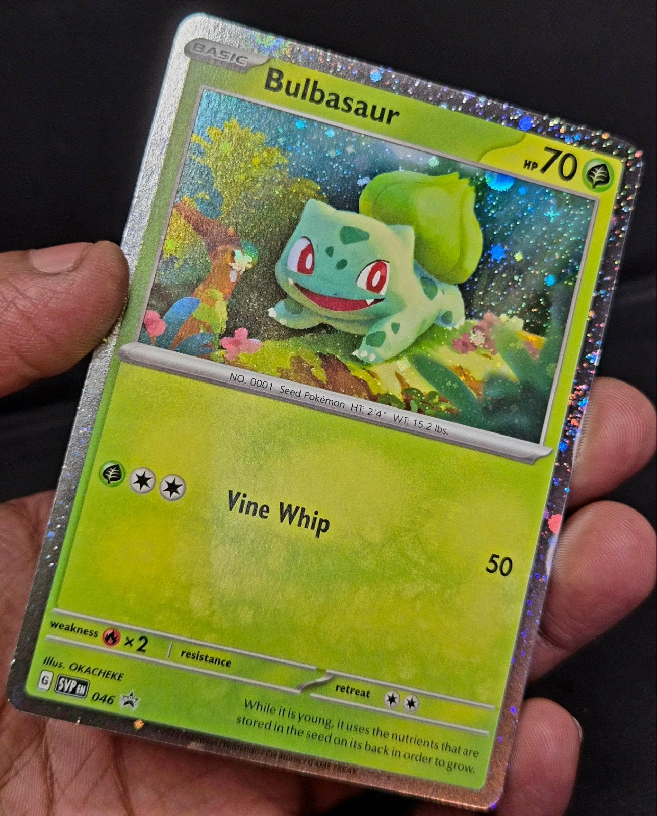 Bulbasaur Cosmos holo SVP046 Promo kaart NM, Ophalen of Verzenden, Zo goed als nieuw