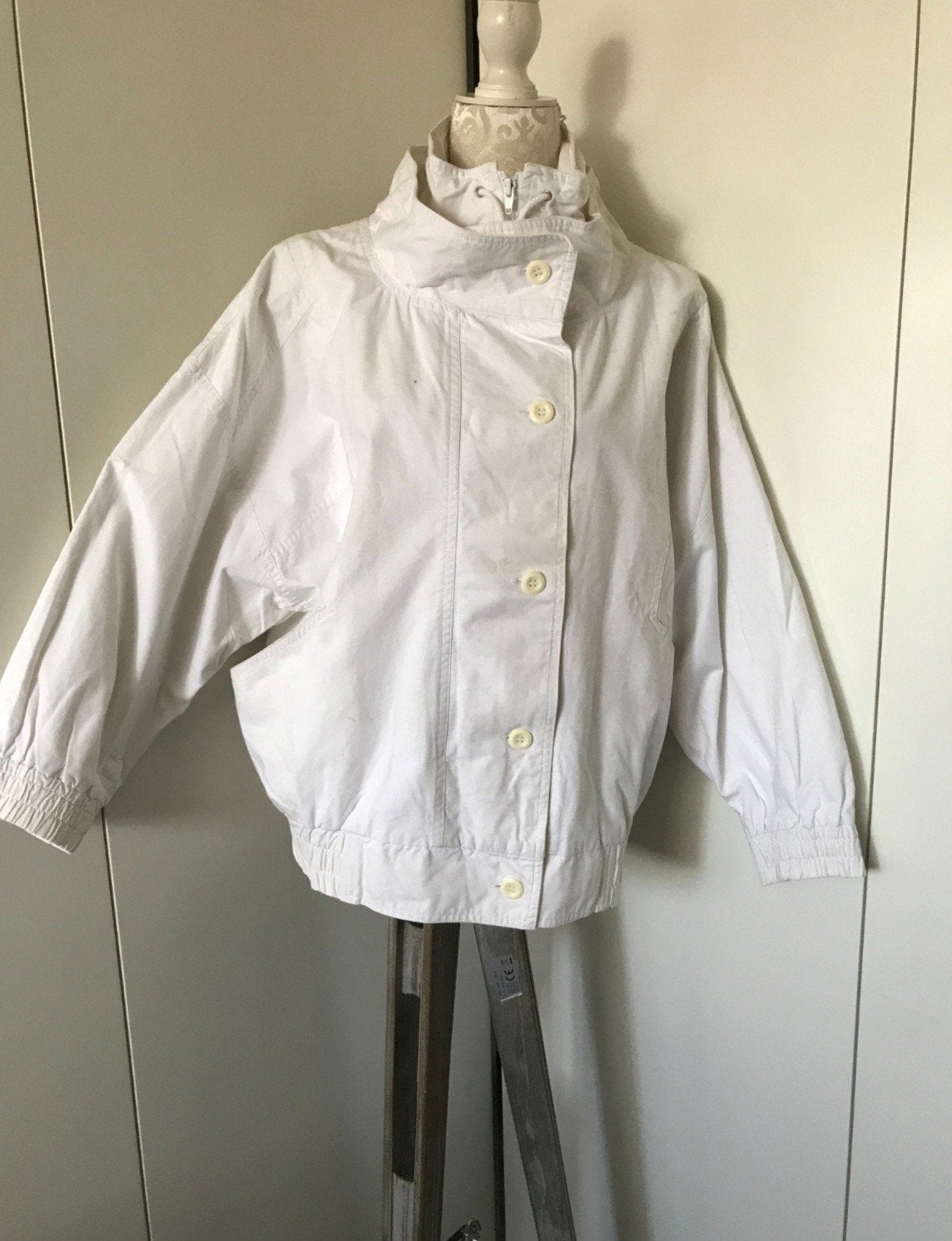 Jaren 80 Oversized Jack, Ophalen of Verzenden, Zo goed als nieuw, Maat 38/40 (M), Wit