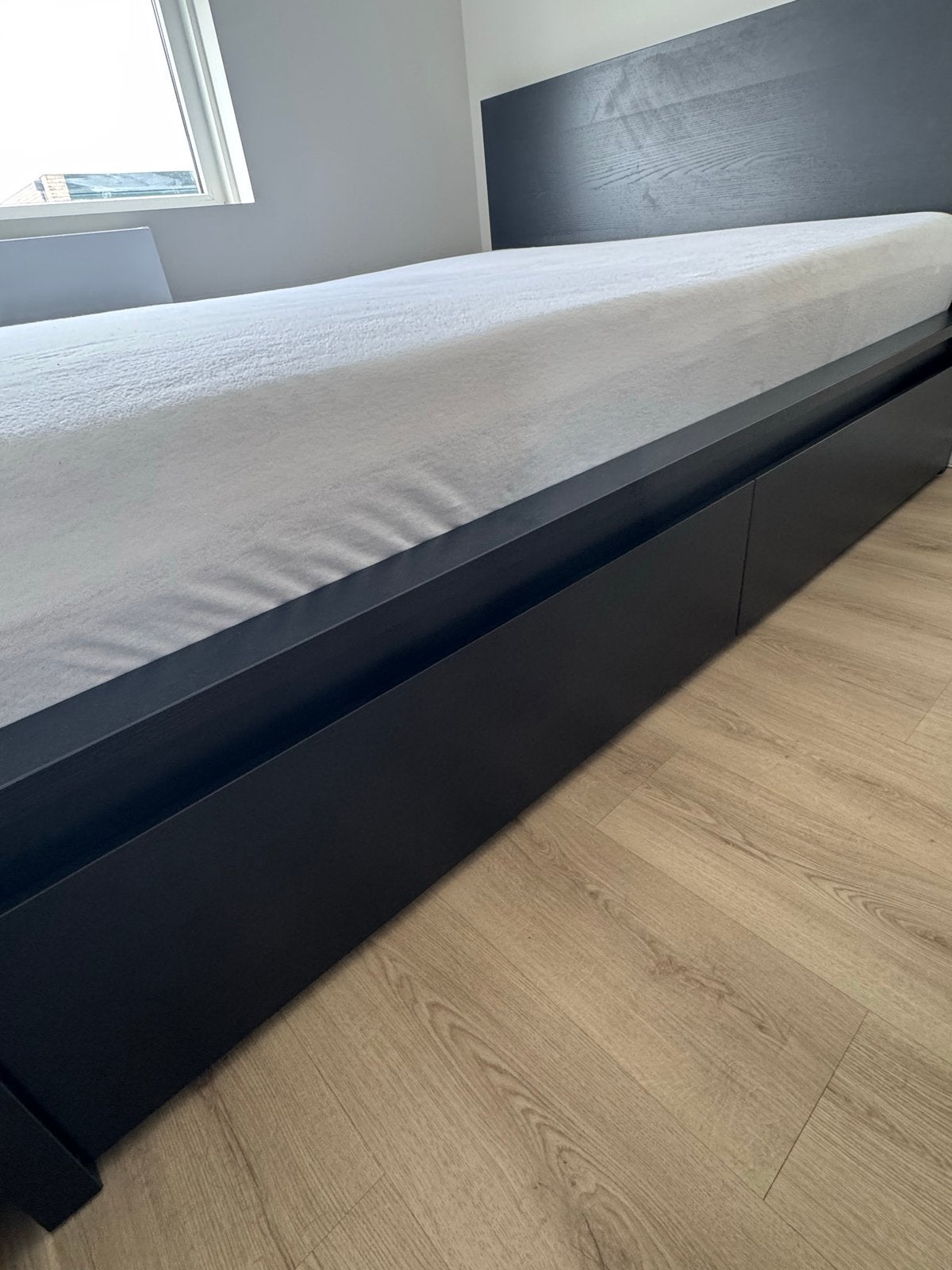 IKEA Malm bed zwart met Emma Diamond Hybrid matras, Ophalen, Zwart, Tweepersoons, 140 cm