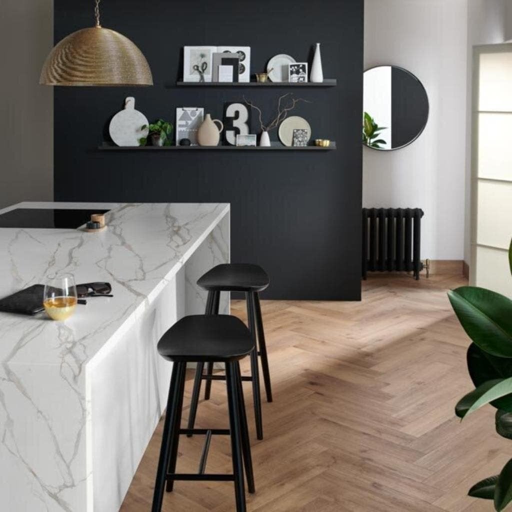 WEEKAANBIEDING! EIKEN VISGRAAT PARKET KANT EN KLAAR GEOLIED, Ophalen of Verzenden, Nieuw, 75 m² of meer, Parket