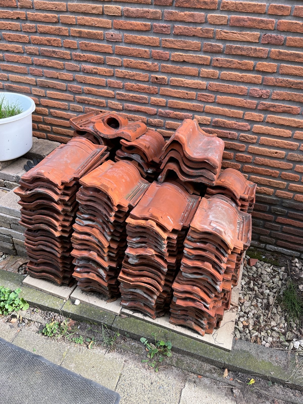 Oude originele dakpannen De Valk J. Meeuwisse Echt Holland, Ophalen, Gebruikt, Steen of Klei, 15 m² of meer