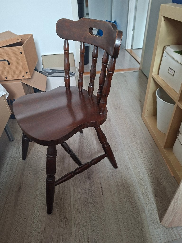 Vintage Windsor cafestoel, Ophalen, Bruin, Eén, Hout
