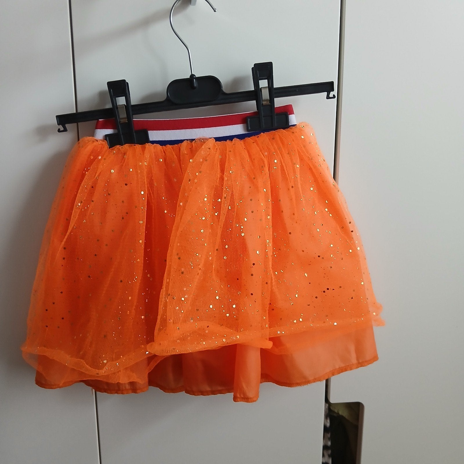 Oranje Tule Rokje met Glitter - Feestelijk en Speels, Ophalen of Verzenden, Zo goed als nieuw, Onbekend, Meisje