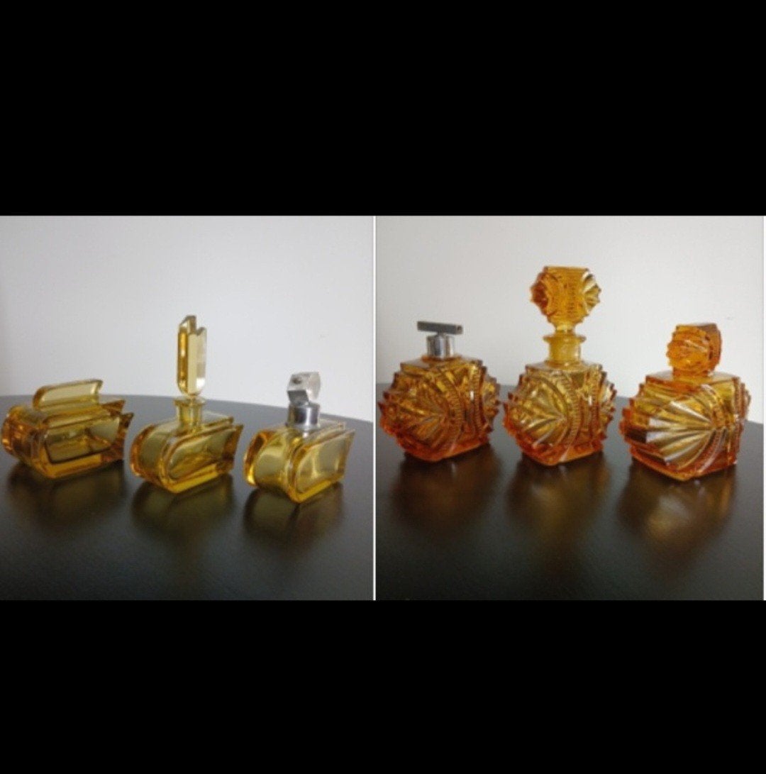 2 x vintage toiletset art deco, Ophalen of Verzenden