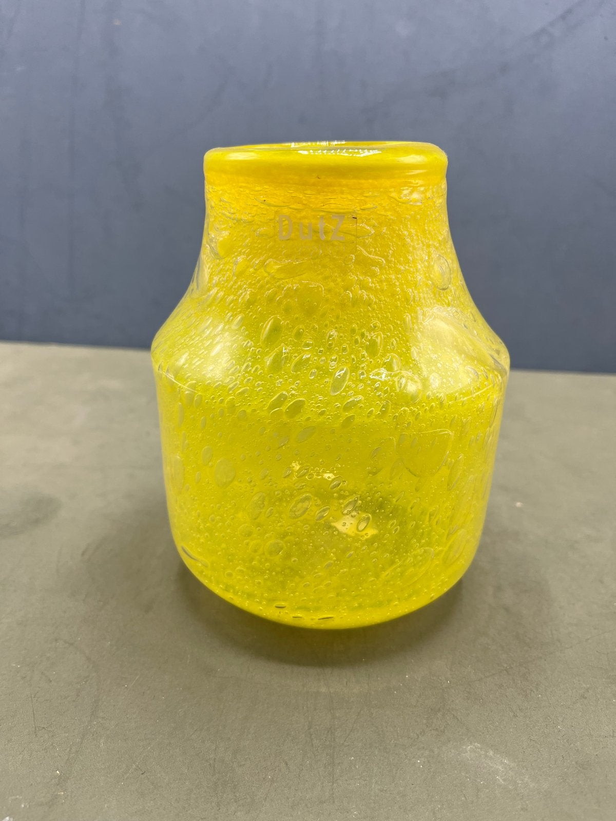 Dutz Collection Gele Vaas met Bubbeltjes - Uniek Design, Ophalen