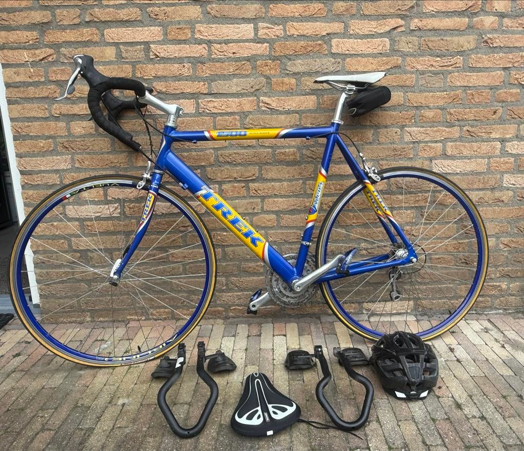 Trek Alfa 1500 Racefiets - Blauw/Geel, Fietsen en Brommers, Fietsen | Racefietsen, 28 inch, Gebruikt, Heren, Aluminium