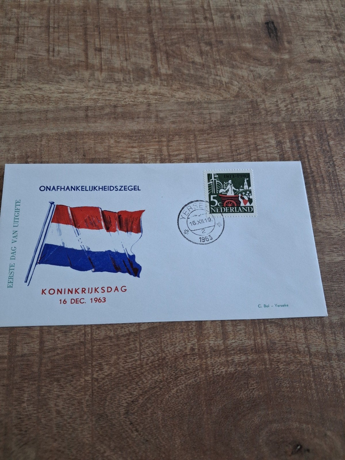 Eerste Dag Uitgifte  Onafhankelijkheidszegel 19, Ophalen of Verzenden, Zo goed als nieuw, Nederland, Postzegel(s) of Munt(en)