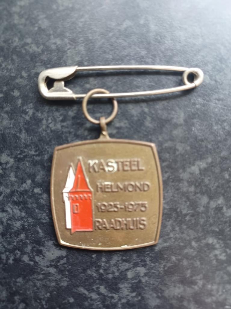 Medaille Kasteel Raadhuis Helmond 1925 1975, Postzegels en Munten, Penningen en Medailles, Ophalen, Overige materialen, Nederland